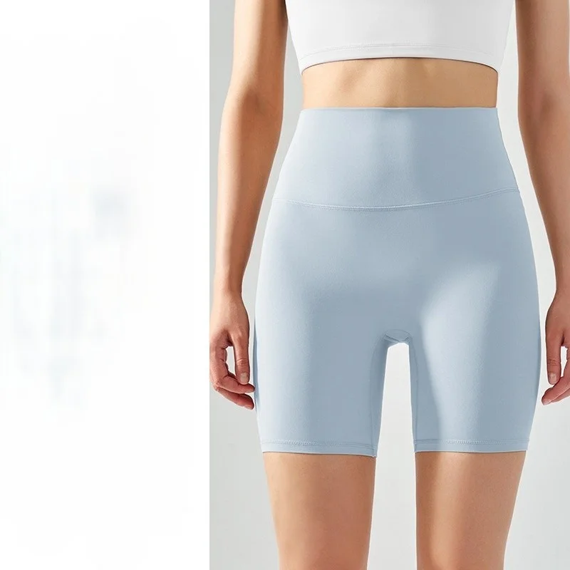 Yoga-Shorts für Fitnessstudio, Damen, bedruckt, Training, Laufen, Seitendetail, Modal, Weiß, Sport, modisch, schnell trocknend, leicht, eng anliegend, sportlich, Basic Vibe