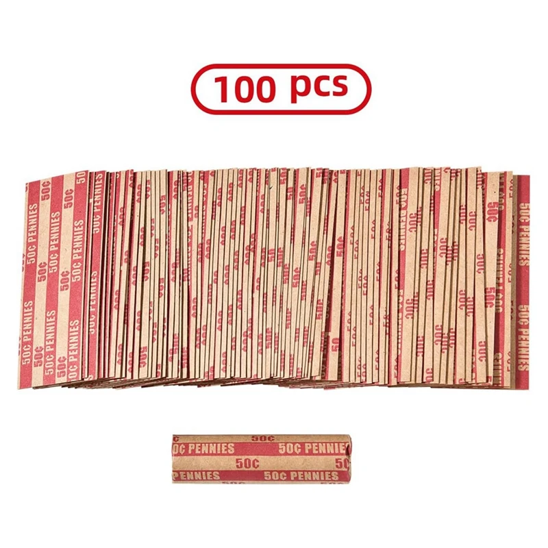 Penny Coin Wrappers Penny Sleeves Flat Penny Rolls Wrappers 100PCS