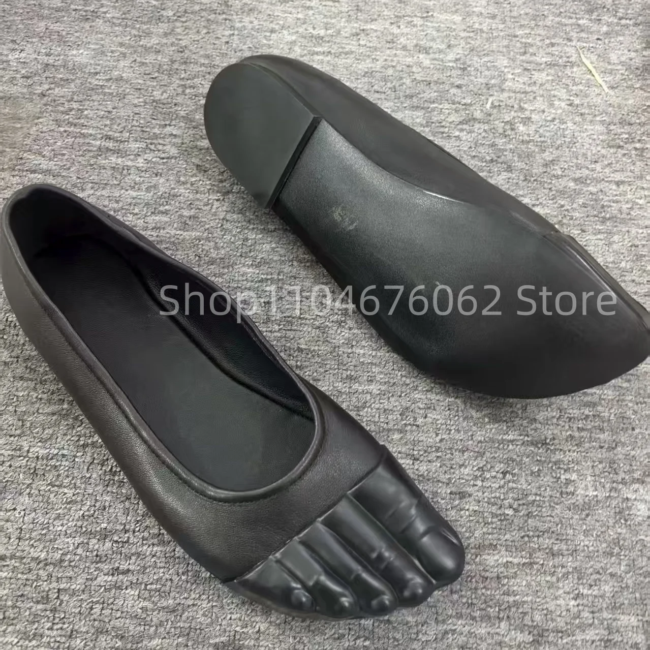 

Новинка 2025, черные женские туфли на плоской подошве, специальный дизайн, уличные повседневные офисные туфли в стиле панк, женские туфли на мелкой подошве большого размера