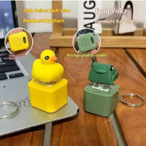 ！！Frog Croaking Fidget Toy Frog Croaking Keychain With Sound LED lights Stuff Fun Gift for Kids Boys Girls