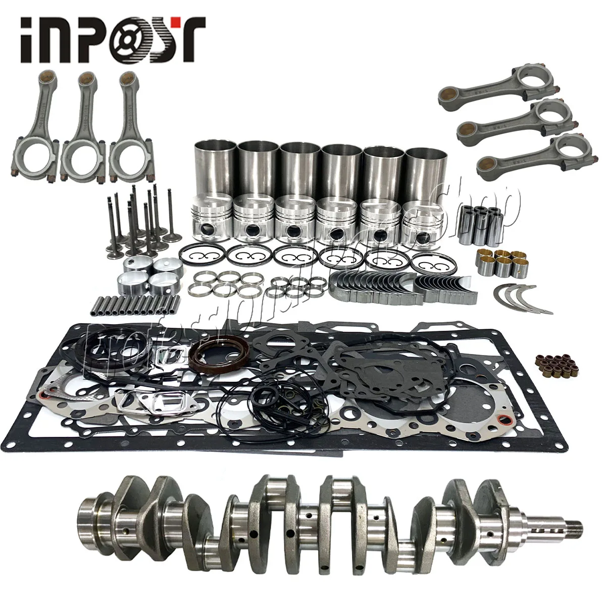 

S6S Overhaul Rebuild Kit Crankshaft & 6 pcs Connect Rods For Mitsubishi S6S Engine