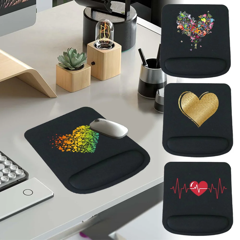 

Коврик для мыши, эргономичная подставка для запястий, серия Love, удобная поддержка запястья, нескользящий коврик для мыши для ПК, ноутбука, компьютера, коврик для мыши