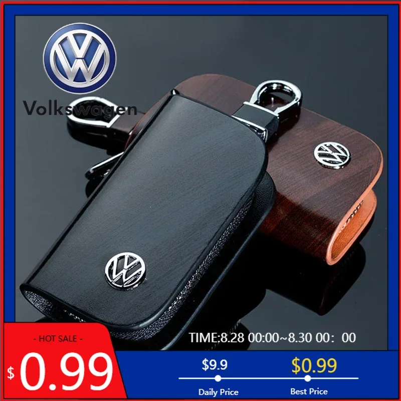 

Кожаный чехол для ключей с логотипом автомобиля, защитная сумка для ключей для Volkswagen Passat Santana Tiguan Scirocco Magotan Sagit