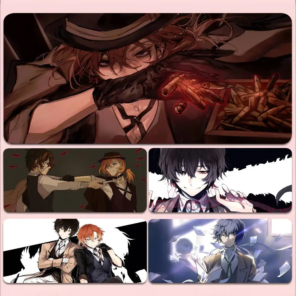 

Коврик для мыши в стиле аниме Bungo Stray Dogs, нескользящий, подходит для офисных компьютеров, ноутбуков, килимков для киберспорта, игровых игр, клавиатуры XXL