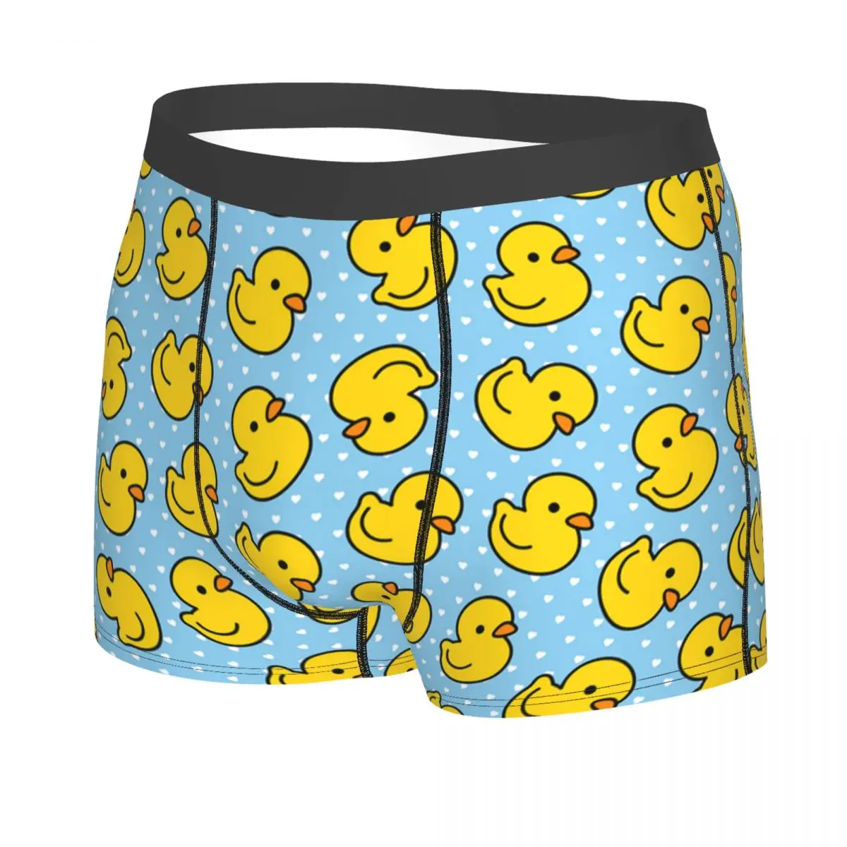 Custom Cartoon Cute Duck Underwear Men Stretch Boxer Briefs Shorts Panties Soft Underpants For Homme