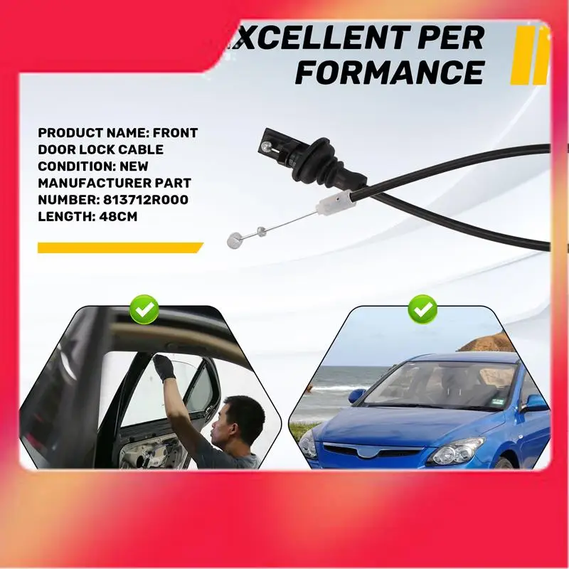 

For Hyundai I30 2007 2008 2009 2010 2011 813712R000 Car Front Left Right Door Lock Cable Wire-M54K