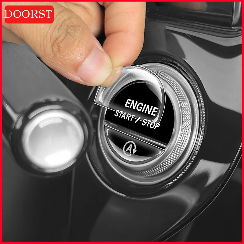 

For Mercedes Benz C E GLC S Class W177 W206 W214 X254 W223 Engine Start Stop Switch Button Protective Transparent Sticker
