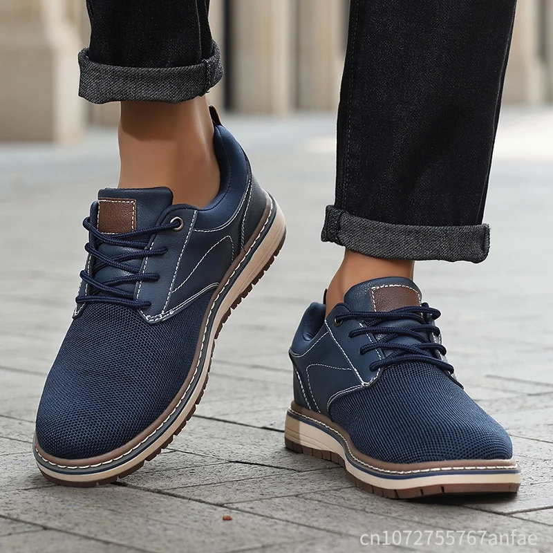 

Men Oxfords Genuine Leather Dress Shoes Brogue Lace Up Italian Mens Casual Shoes Luxury Brand Loafers Plus Size 39-48