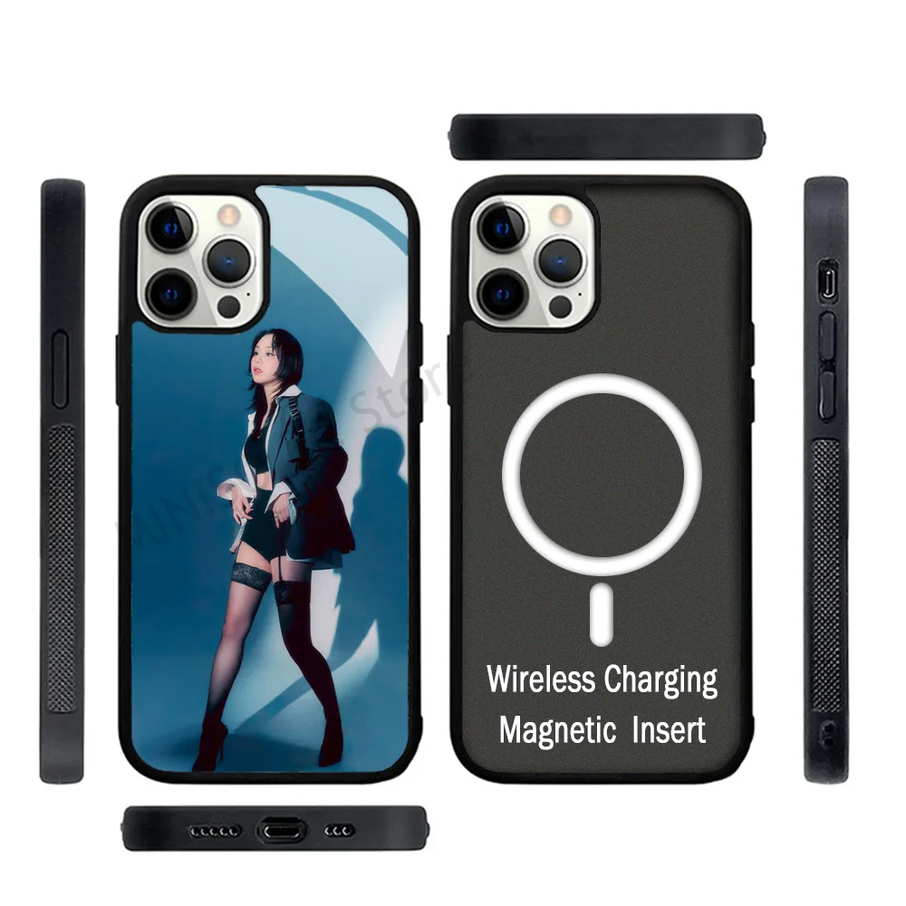 Kpop T-TWICE Son Chae Young Phone Case Strong Magnetic For IPhone 15 14 13 Pro Max 11 12 Mini For Magsafe