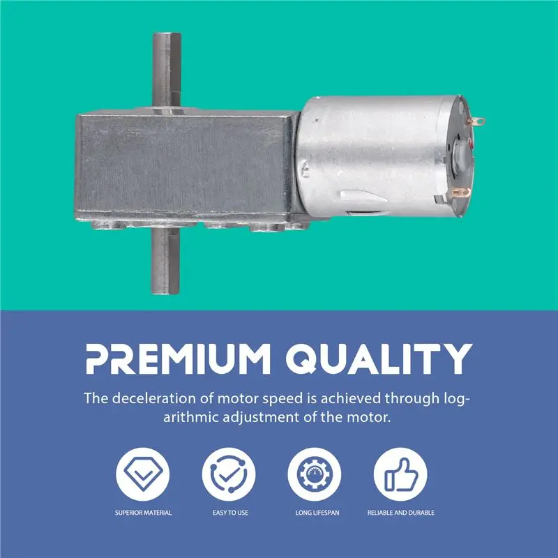 AT51 5X JGY370 DC Motor 12V 30RPM Reduce Speed Motor With High Torque Turbo Worm Geared