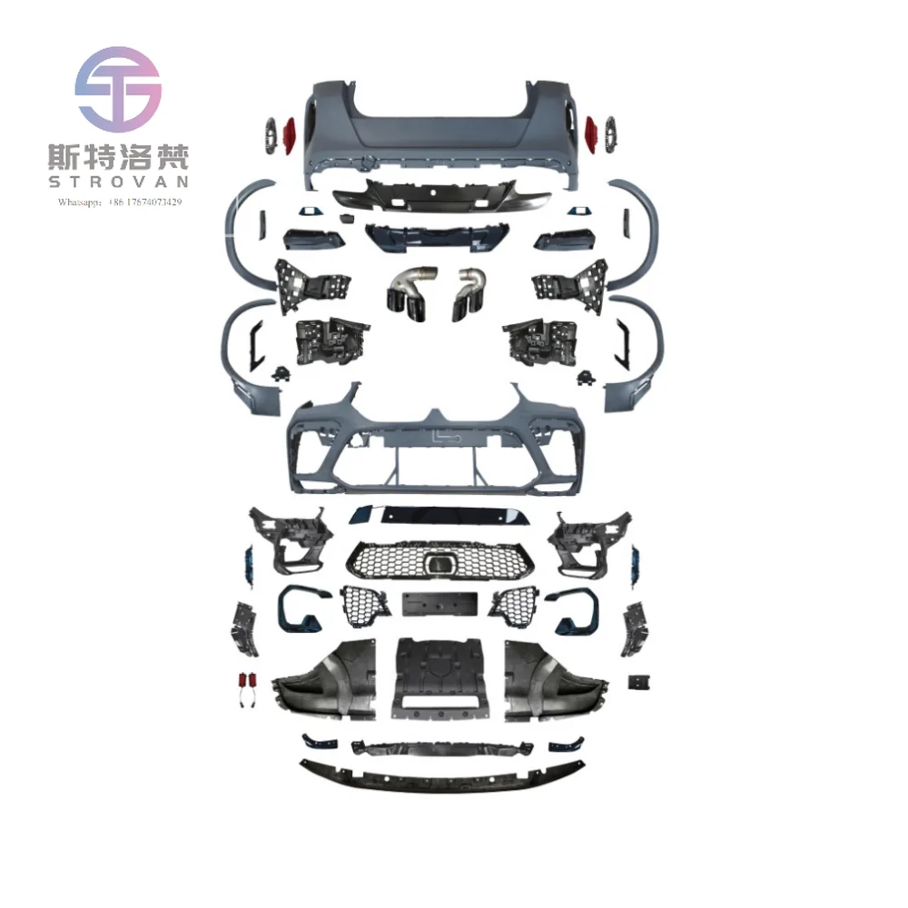 

19-22 for X6G06 Upgrade X6M Car Kits Front Rear Car Bumpers 4 Exhaust Pipes Double Line Grille Modification Body Kits