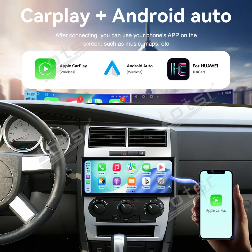 

Автомобильная магнитола CarPlay 15.8'' Android 15 для Dodge Charger/Magnum 2004-2007, автомобильный GPS-навигатор, HD-экран, мультимедийный плеер