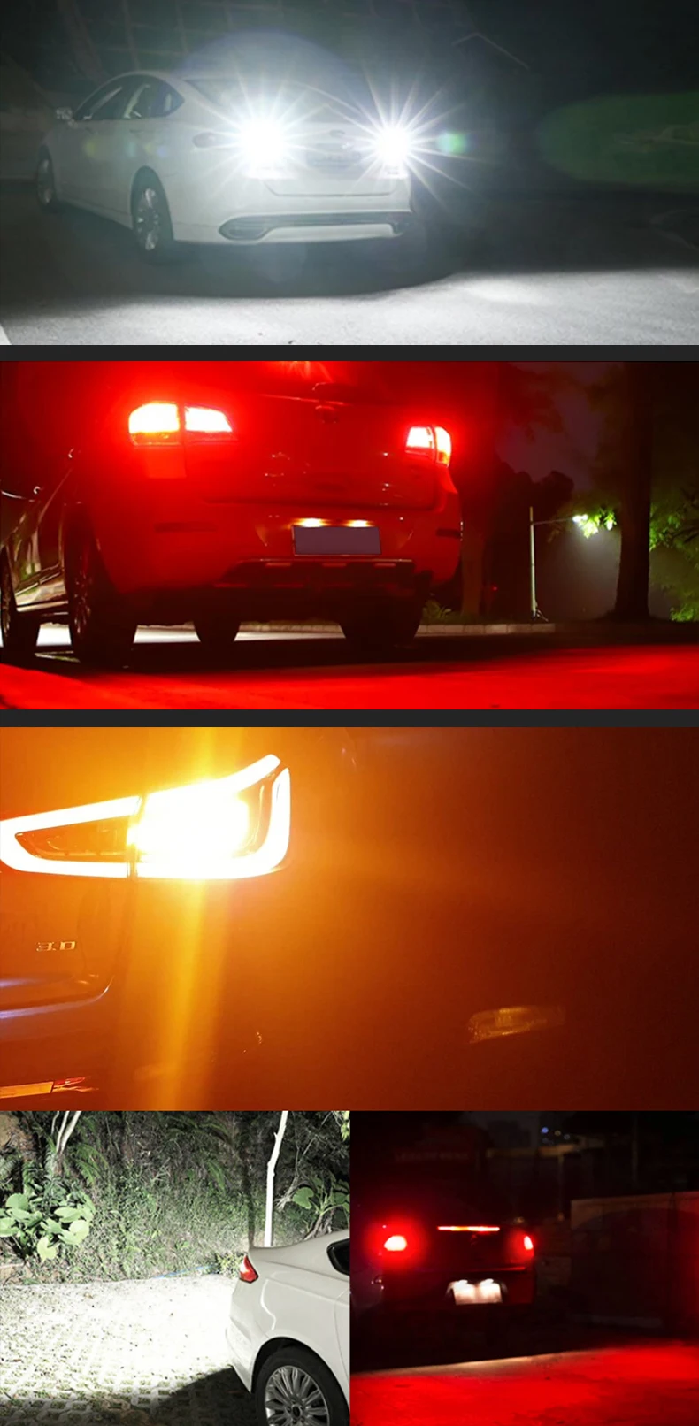 1pcs Super Bright Car Lights LED 1156 BA15S P21W BAU15S PY21W 1157 P21/5W W21W 3030SMD Canbus Turn Signal Lamps DRL No Error 12V
