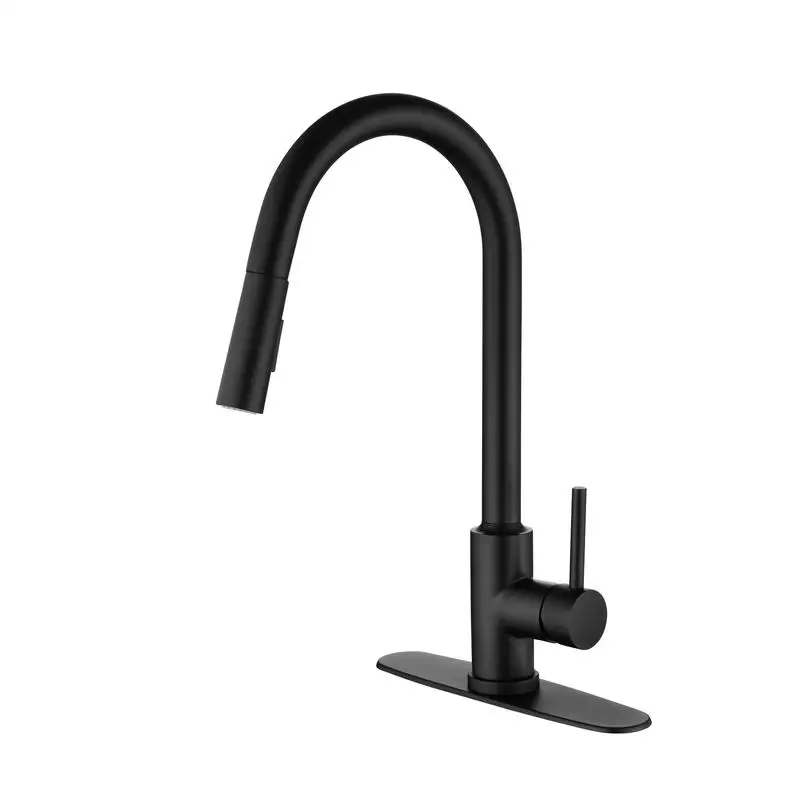 

Pull Down Sprayer Kitchen Faucet - Modern Design, Easy Installation, Flexible Reach, Single Handle, Chrome Finish
