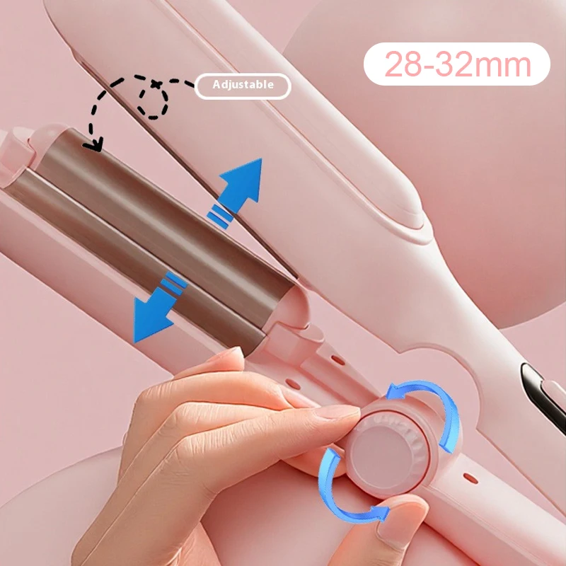 3 Barrel Curling Iron Deep Waver Anti-Scald Waves Hair Curler 28mm 32mm Adjustable Size Hair Crimper for Women - view 3