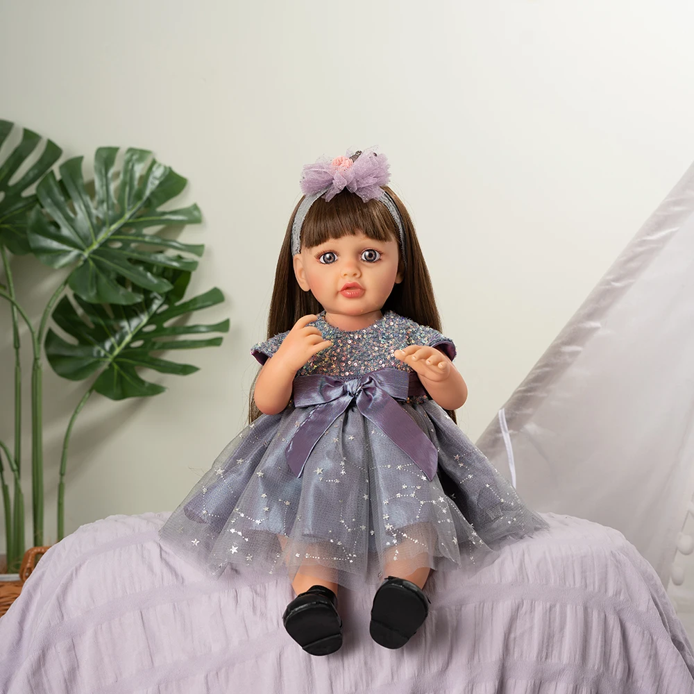 55cm Doll Clothes Kawaii Dress for Reborn Girl Doll Accessories Skirt and Hat for 22inch Doll Clothes Hoodie Doll Accessories