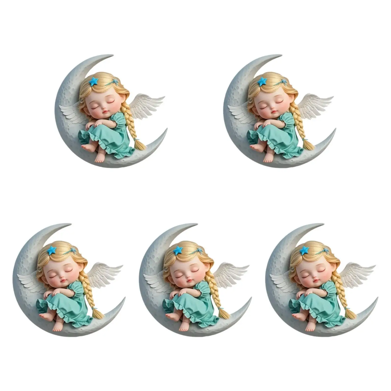 5x น่ารักสาวดวงจันทร์เครื่องประดับ 2D แบนป้าย Party Supplies พวงกุญแจจี้อะคริลิคสําหรับห้องนอนกลางแจ้งในร่ม Auto Farmhouse กระเป๋า
