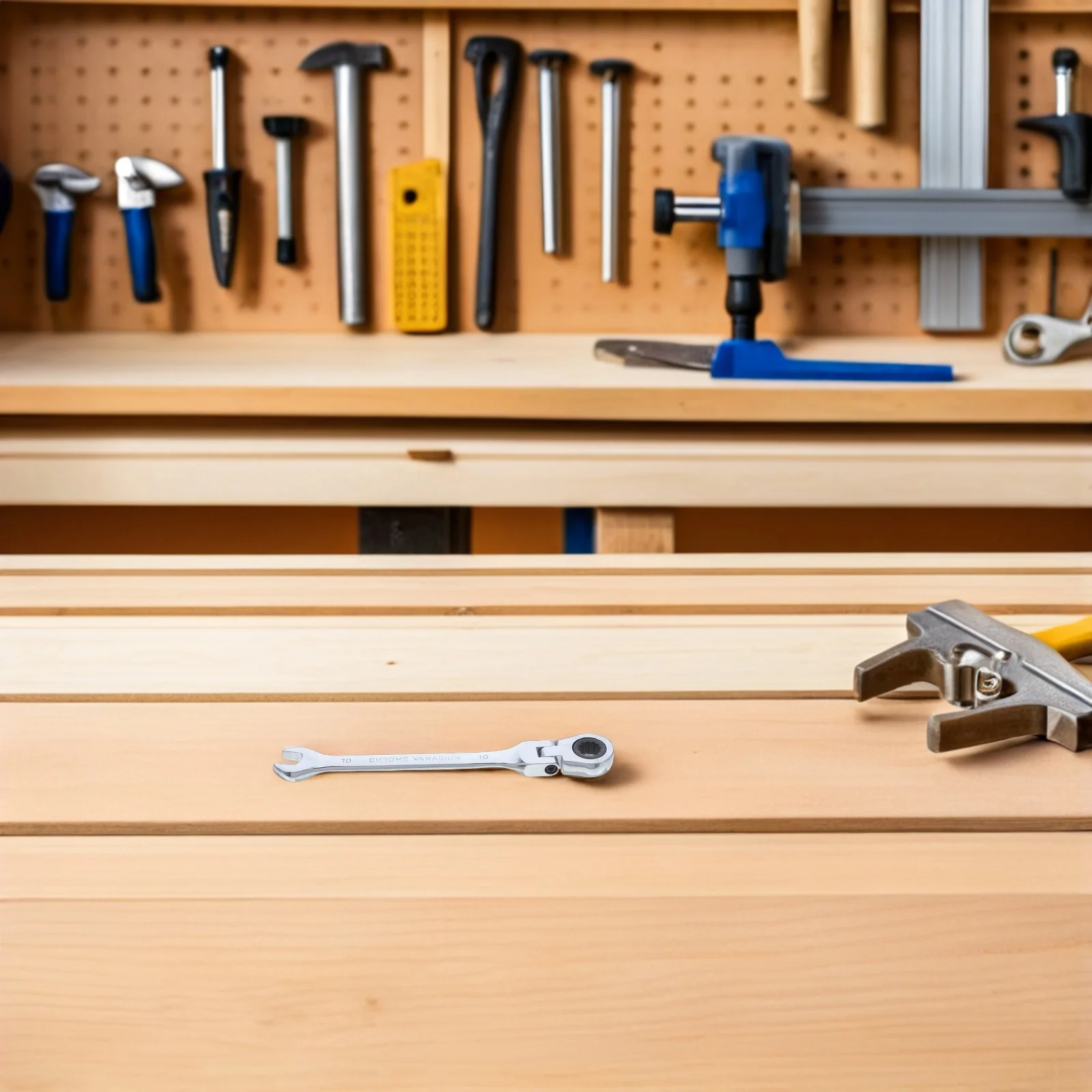 

10mm Vanadium Steel Alloy Ratchet Combination Wrench 160mm Length 45-48 Durable Tool for Home and Factory 10mm Wrench