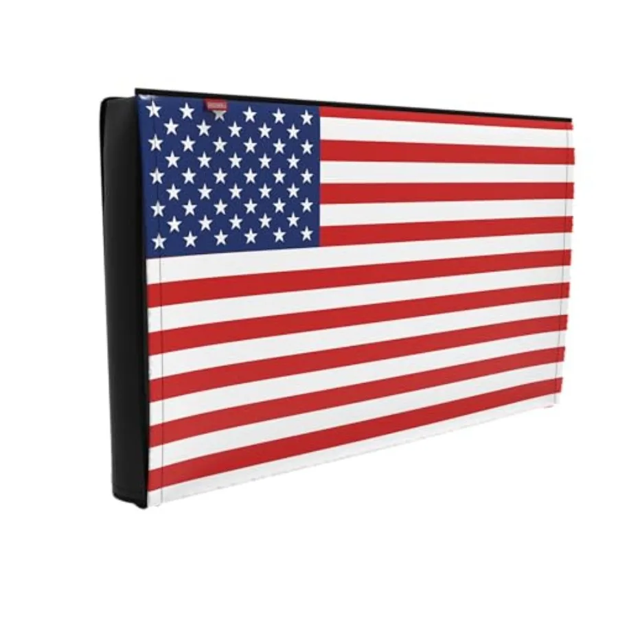 

Outdoor TV Set Cover, Scratch Resistant Liner Protect LED Screen Best-Compatible with Standard Mounts and Stands American Flag