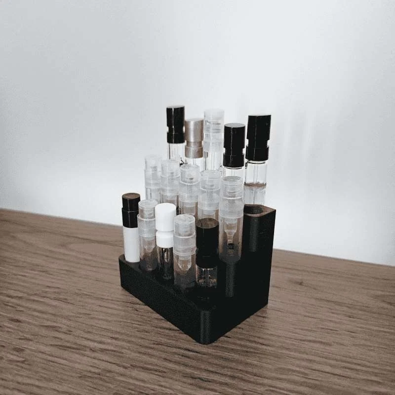 3-Tier Desktop Perfume Vial Display Stand, 12mm Hole Bottle Holder, Organizer Rack for Mini Fragrance Spray Bottles