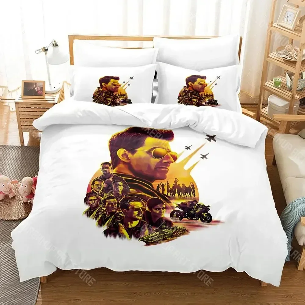

Новый комплект постельного белья Top Gun Maverick, одинарный, полный, королевский размер, комплект постельного белья для взрослых и детей, комплекты пододеяльников для спальни