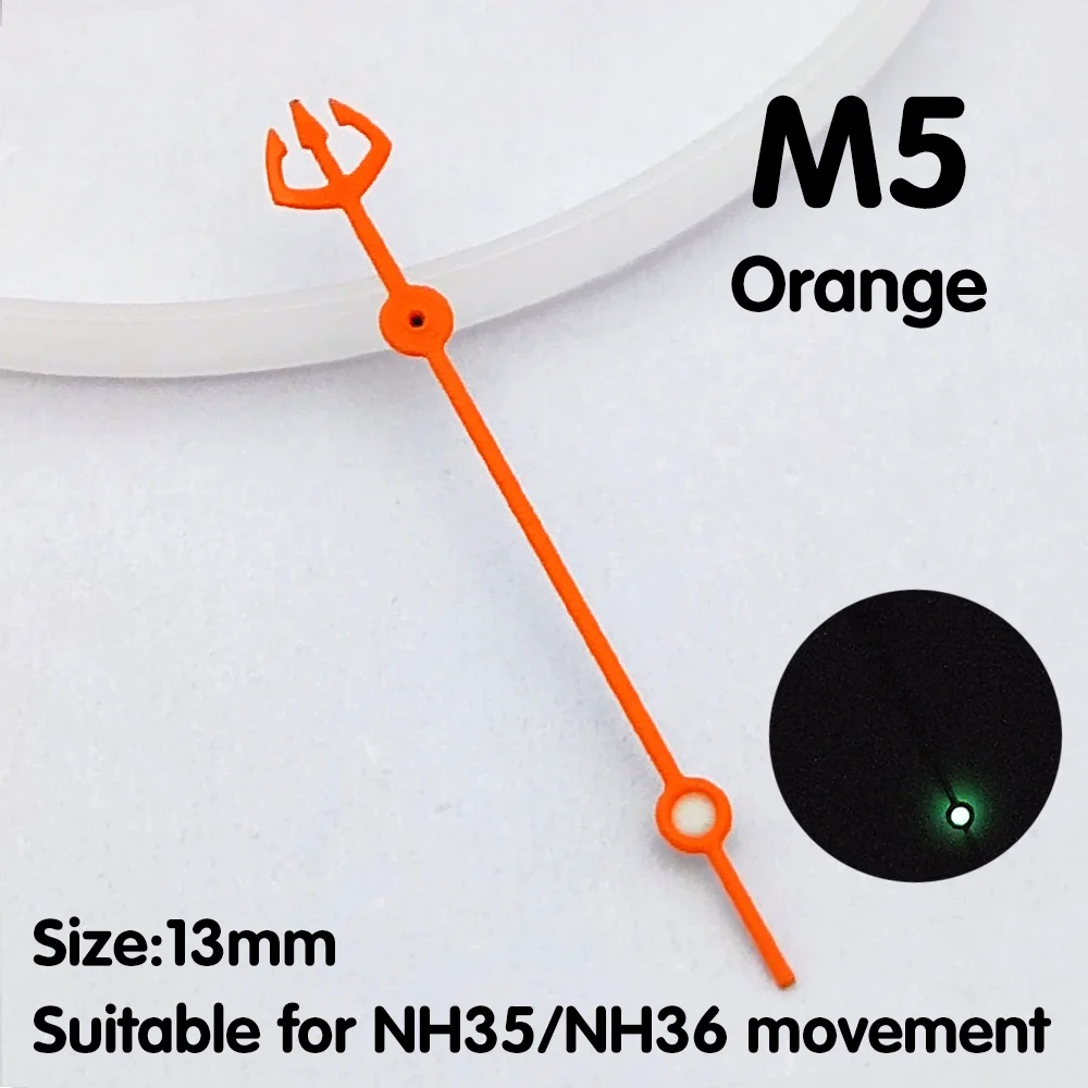 NH35 ساعة يد ثانية يد ثانية أحمر أزرق برتقالي فضي أصفر ساعة يد أجزاء استبدال أجزاء NH35 ساعة يد