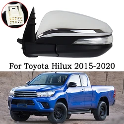 Car Accessories Side Rearview Mirror Assembly Auto Electric Folding LED Turn Signal For Toyota Hilux 2015-2020 Rear View Mirror