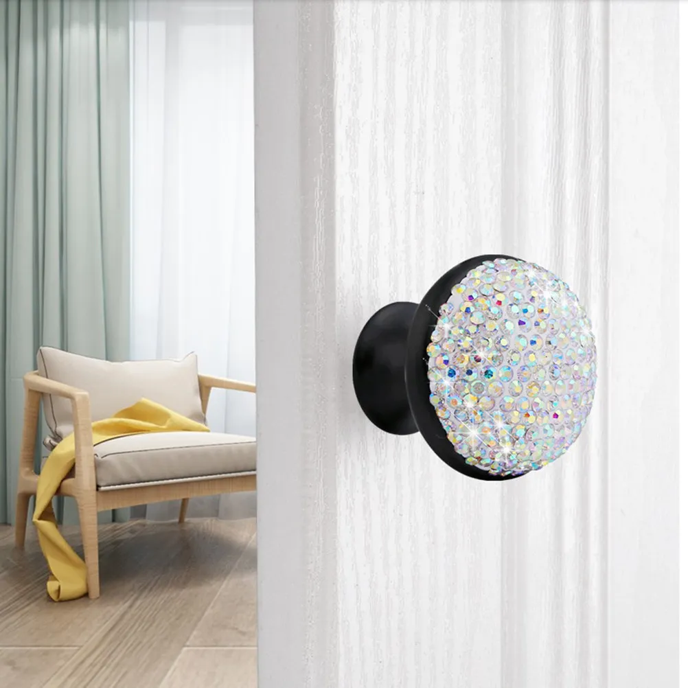 Rhinestone Mushroom Shaped Aluminum Alloy Door Knobs for Cabinets Drawers Wardrobes Bins Chests Bookcases Desks Cupboards