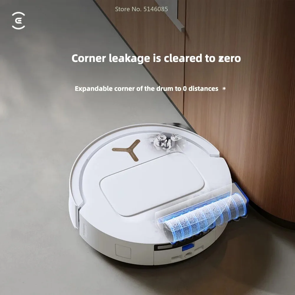 หุ่นยนต์กวาด Keworth T80 ใหม่ ซักและลากจูง เครื่องออลอินวัน ทําความสะอาดอัตโนมัติ หลอดสด เติมและซัก