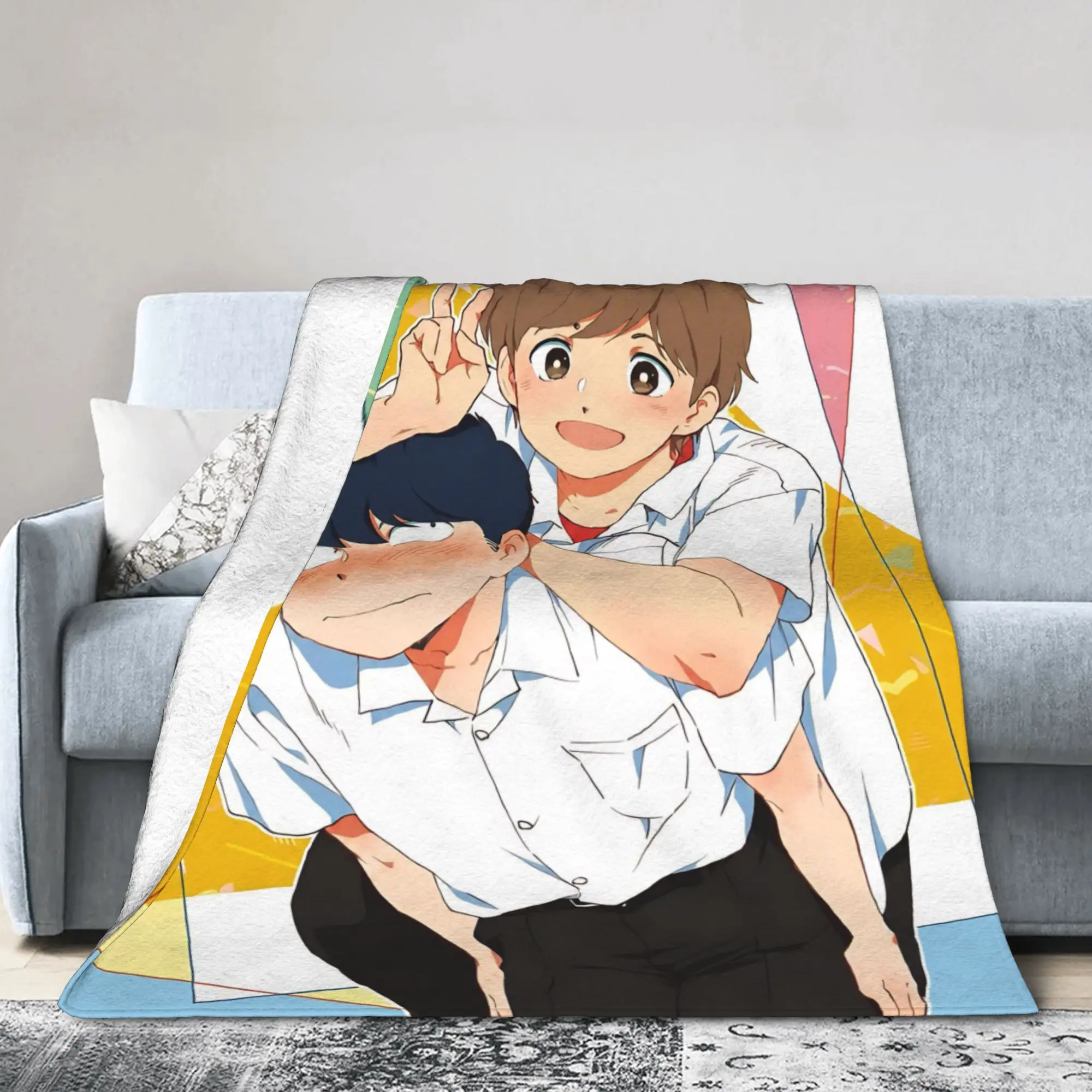 Go For It Nakamura Anime Flannel Throw Blanket  Blankets for Home Office Soft Bedspread