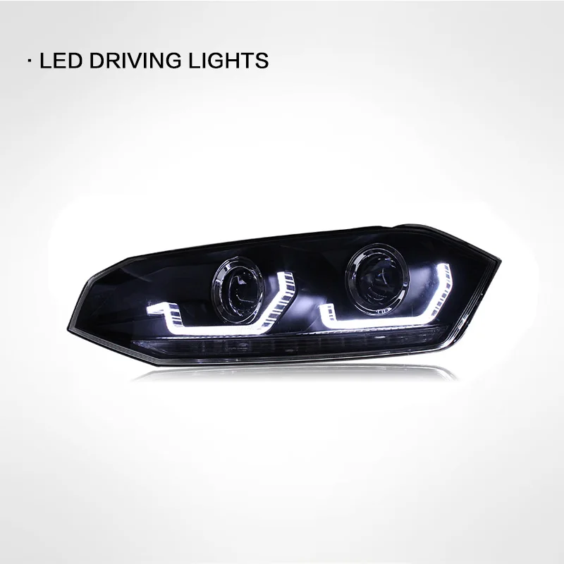 Suitable For VW Polo Plus 2019-up Headlight Assembly Modified LED Spoon Daytime Running Light Running Water Turn Signal