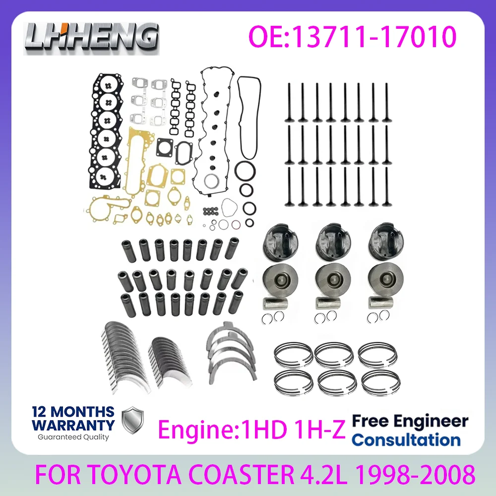 

Engine Rebuilding Kits set 4.2L For TOYOTA COASTER LAND CRUISER HDJ80 HDB30 HZB50 HZB36 4.2 L T L6 Diesel 1998-2008 1HD 1H-Z