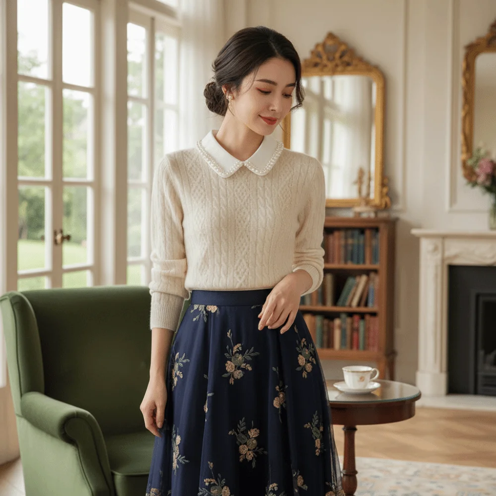 Модный искусственный воротник с жемчужной каймой, элегантный съемный воротник на шею, элитное минималистское платье, блузка, декор для женщин