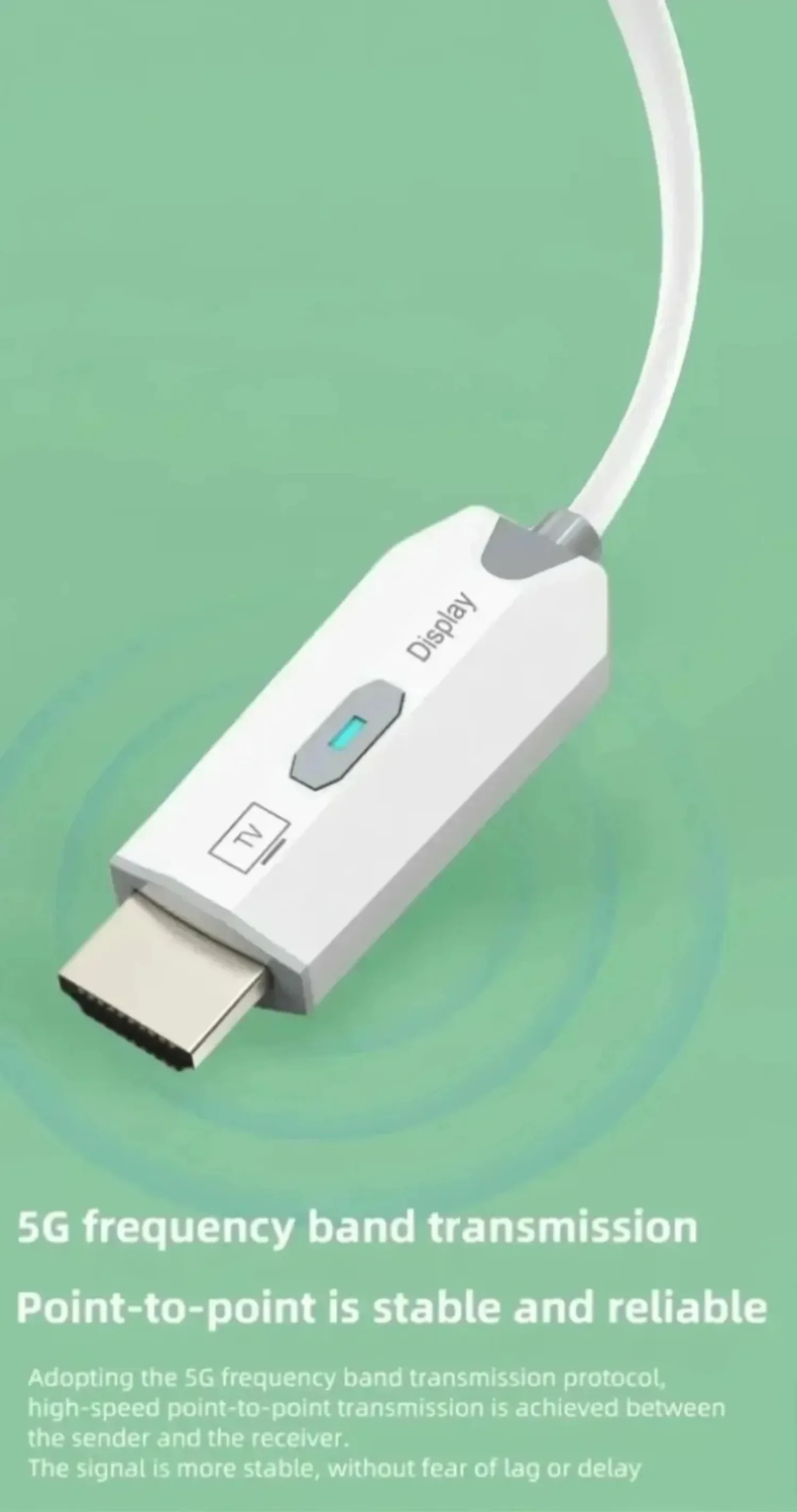 5.8G Point to Point 4K HDMI-Compatible Wireless Extender 50M Transmitter Receiver Stable Signal No Interference for Meeting – Detail 7