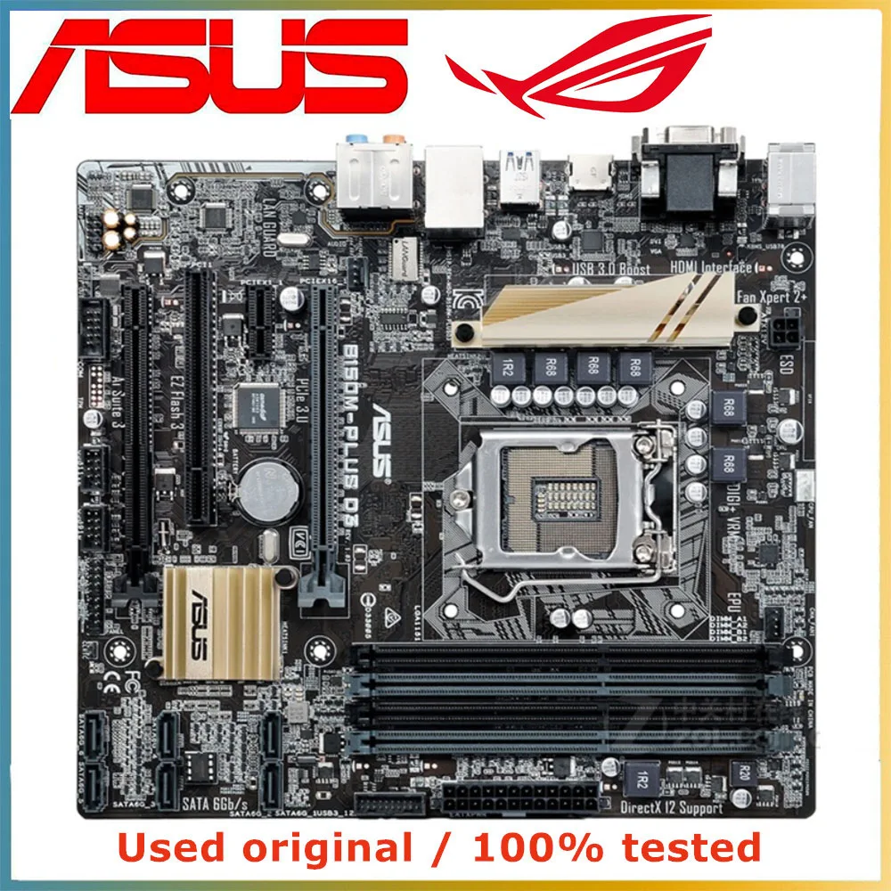 

For ASUS B150M-PLUS D3 Motherboard LGA 1151 DDR3 32G For Intel B150 Desktop Mainboard SATA III PCI-E 3.0 X16