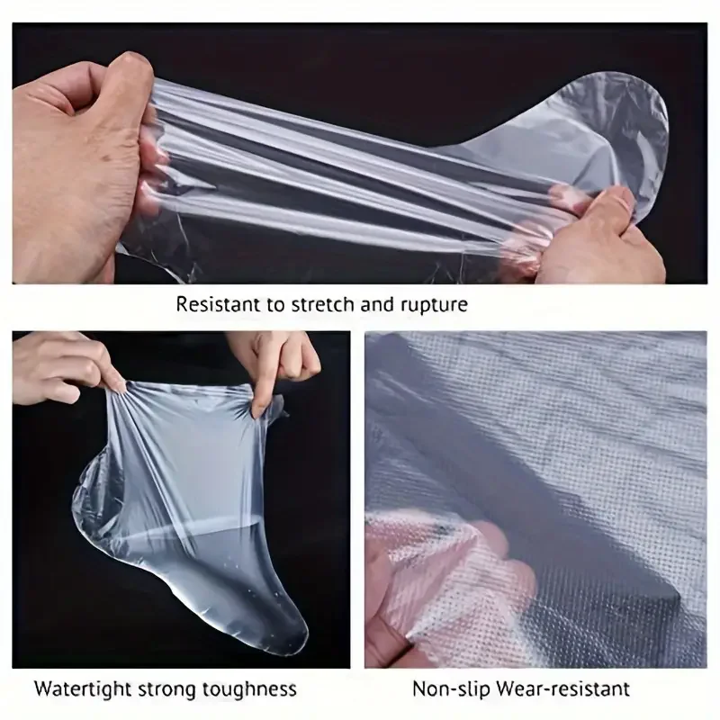 Transparent Disposable Foot Bags Detox SPA Covers Pedicure Prevent Infection Remove Chapped Bath Wipe Foot Care Tools 100PCS/bag image 5