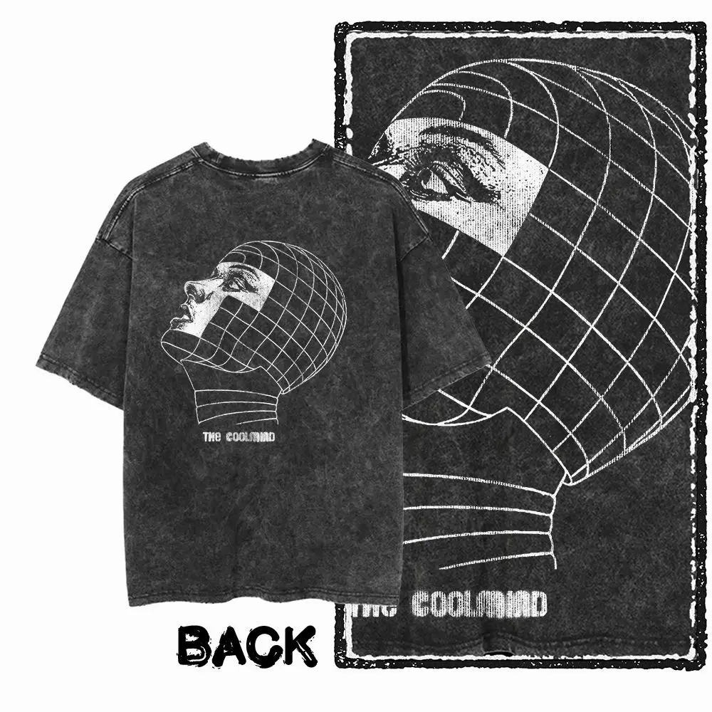 Camisetas estampadas geniales 100 algodón COOLMIND estampadas para hombres y mujeres, camisetas de calle encurtidas con cuello redondo para hombres y mujeres