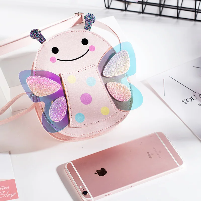 Korean Children's Crossbody Bag Cute Cartoon Bee Girl's Bag Zero Wallet Children's Shoulder Bag Baby Kids Fashion Bag