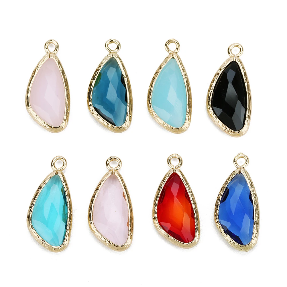 

5pcs Water Drop Pendant Jewelry Making Charms Glass DIY Pendants for Necklace Bracelet Earring Accessories Gift Pack of