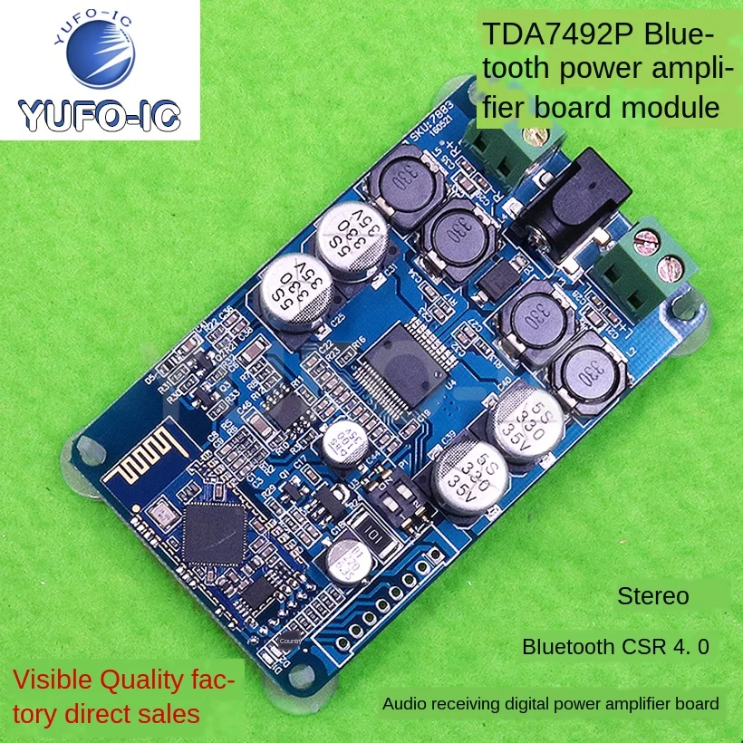 

Бесплатная доставка, 2 шт., плата усилителя TDA7492P CSR4.0, Bluetooth-совместимая стерео аудиоприемная плата цифрового усилителя мощности