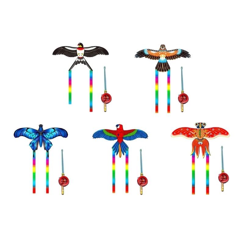 

Dynamic Kites 3D Fishing Rod Line Kites Bird Kites Easy Flying Toy Long Tail Kites Popular Beach Activity Parent-Kids Favor