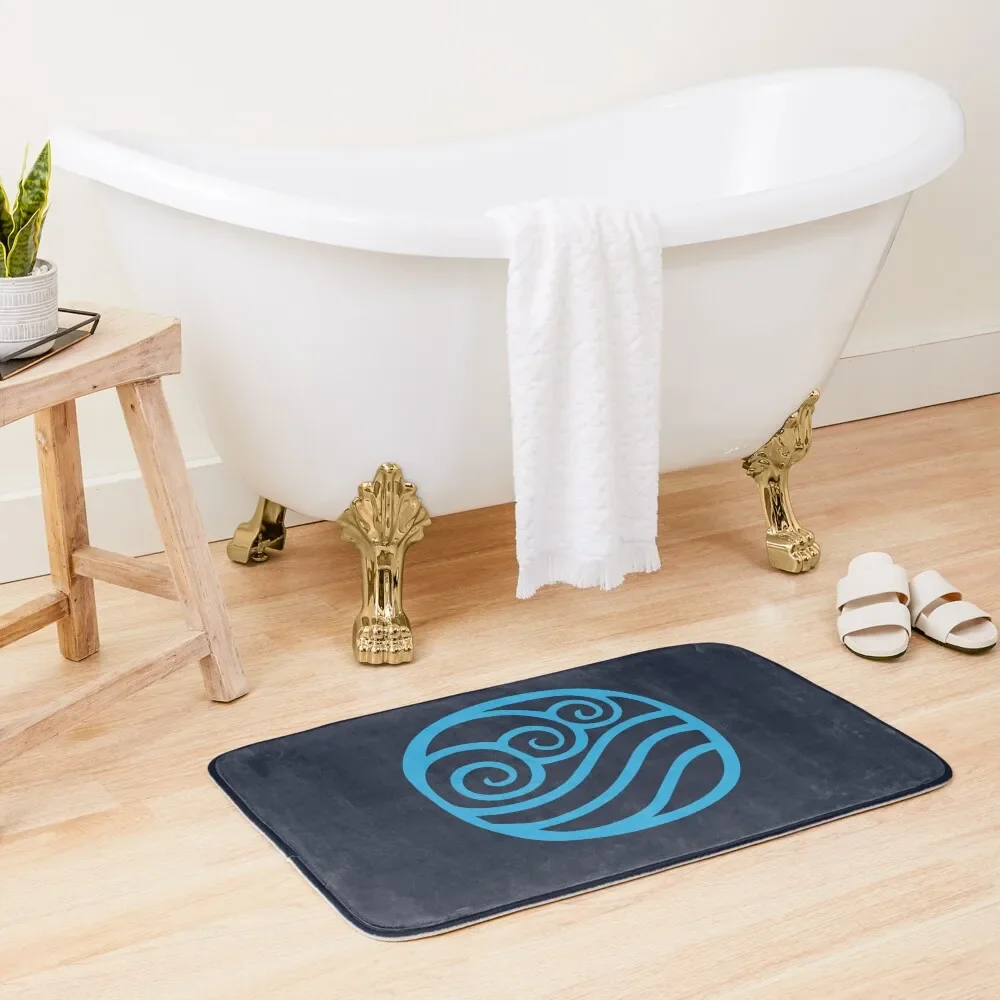 Waterbending Symbol (light) Bath Mat Front Door Bathroom Carpet Set Hallway Carpet Mat