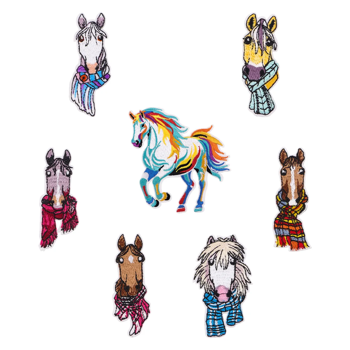 2026 Year of the Horse Embroidered Patch for Clothing Jackets Animals Patch DIY Iron on Patches Applique Accessories Stickers