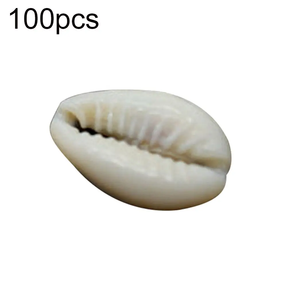 100Pcs Pendant Necklace Shell Cowry with Gap DIY Bracelet Necklace Anklet Ornament Jewelry Making