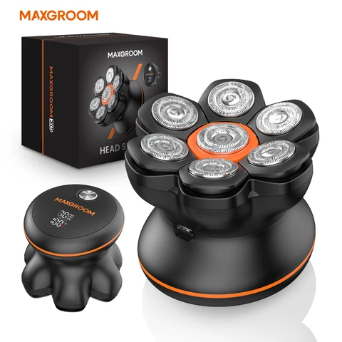 MAXGROOM 7D Электробритва для головы с гибкой системой бритья — фото устройства