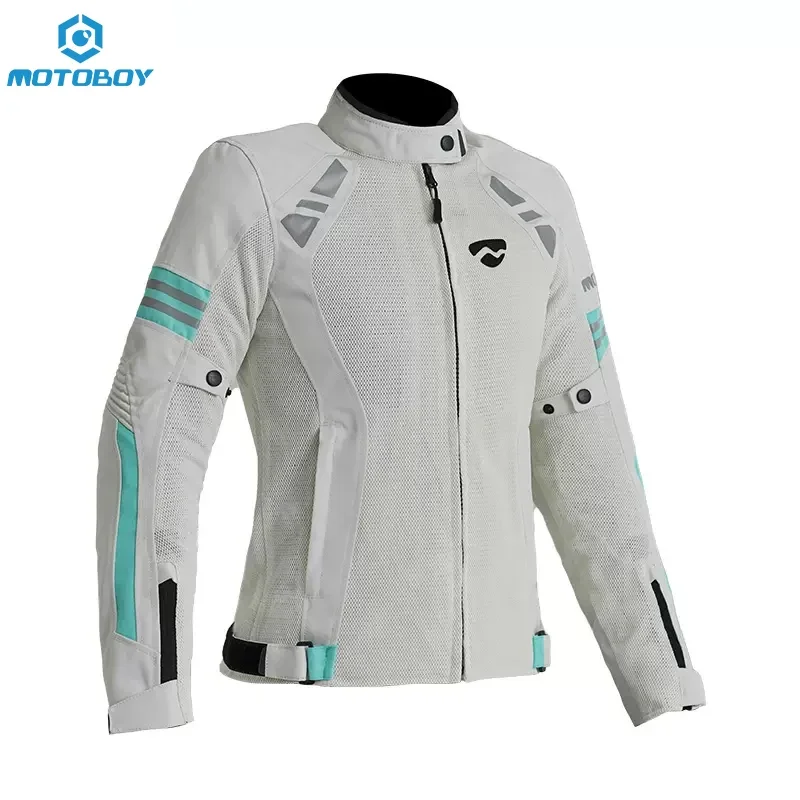 Motoboy Motorcycle Cycling Jacket Women's Summer Mesh Breathable Jacket Chest Protection Motorcycle Jacket Anti-fall Protection