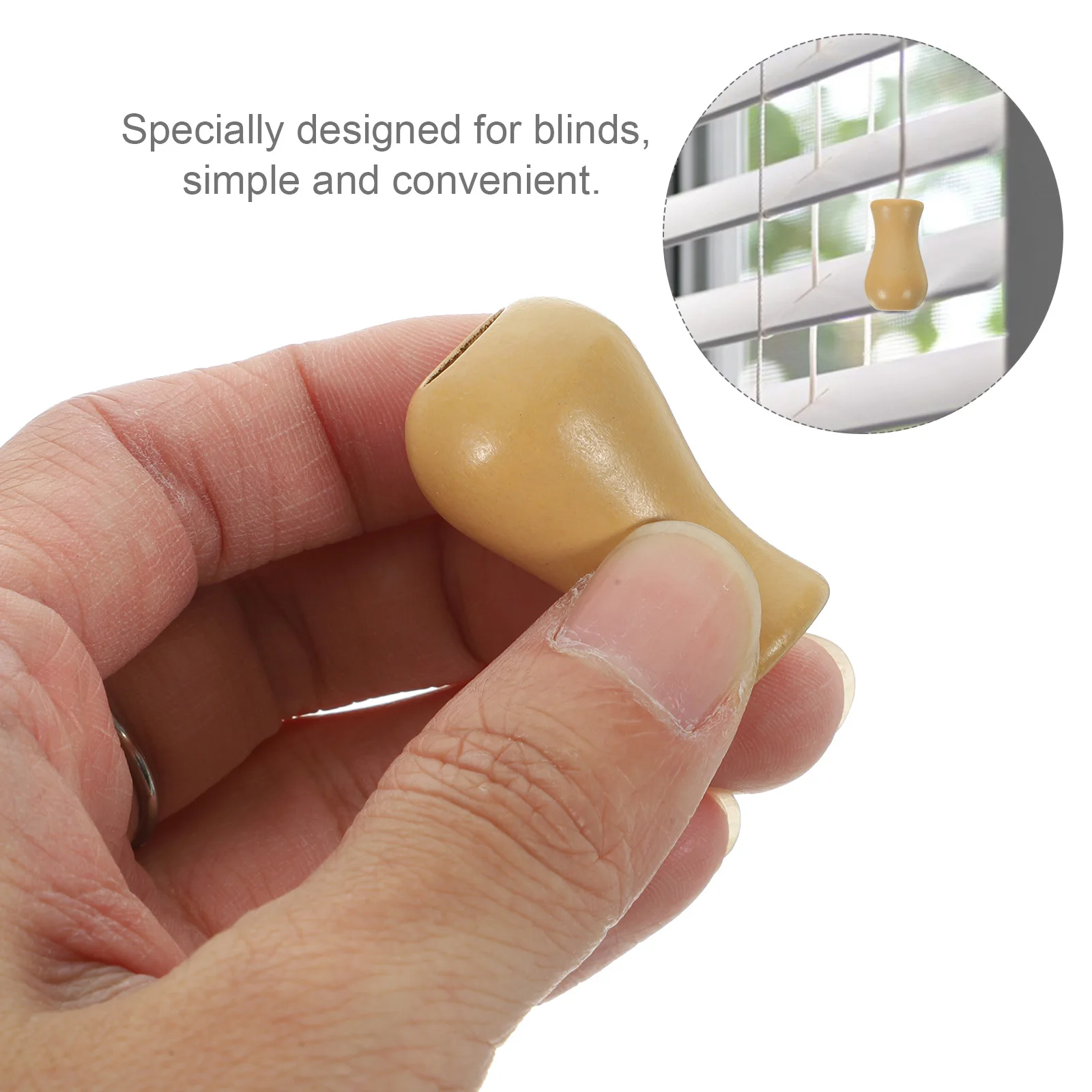 

12 Pcs Bamboo Curtain Wooden Pendant Cord Pulls Blind Knobs Hanging Ball Rope Bell Window Treatment Accessories Blinds for Home