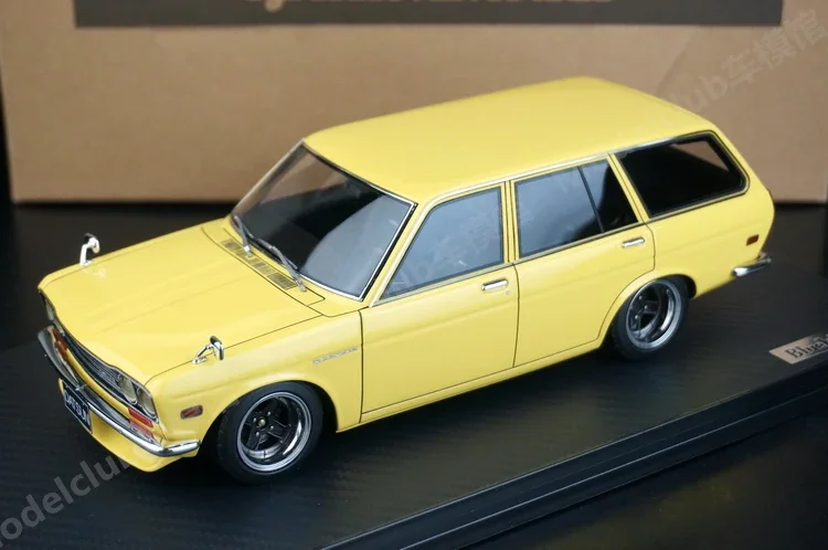 

IG 1:18 Bluebird 510 Универсал желтый JDM моделирование ограниченная серия смола металл статическая модель автомобиля игрушка в подарок