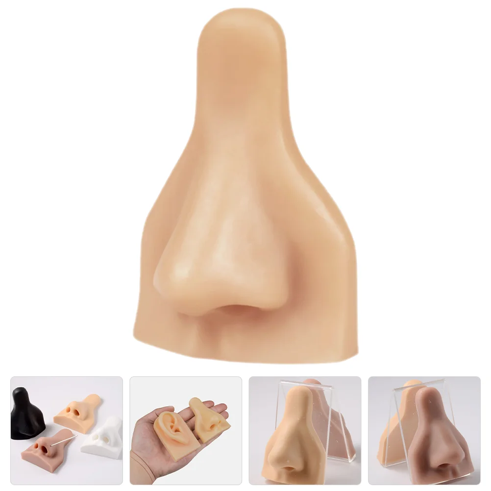 Silicone Prosthetic Nose Simulation Face Model Piercing Practice Major Hair Multi-use Fake Silica Gel Body Part