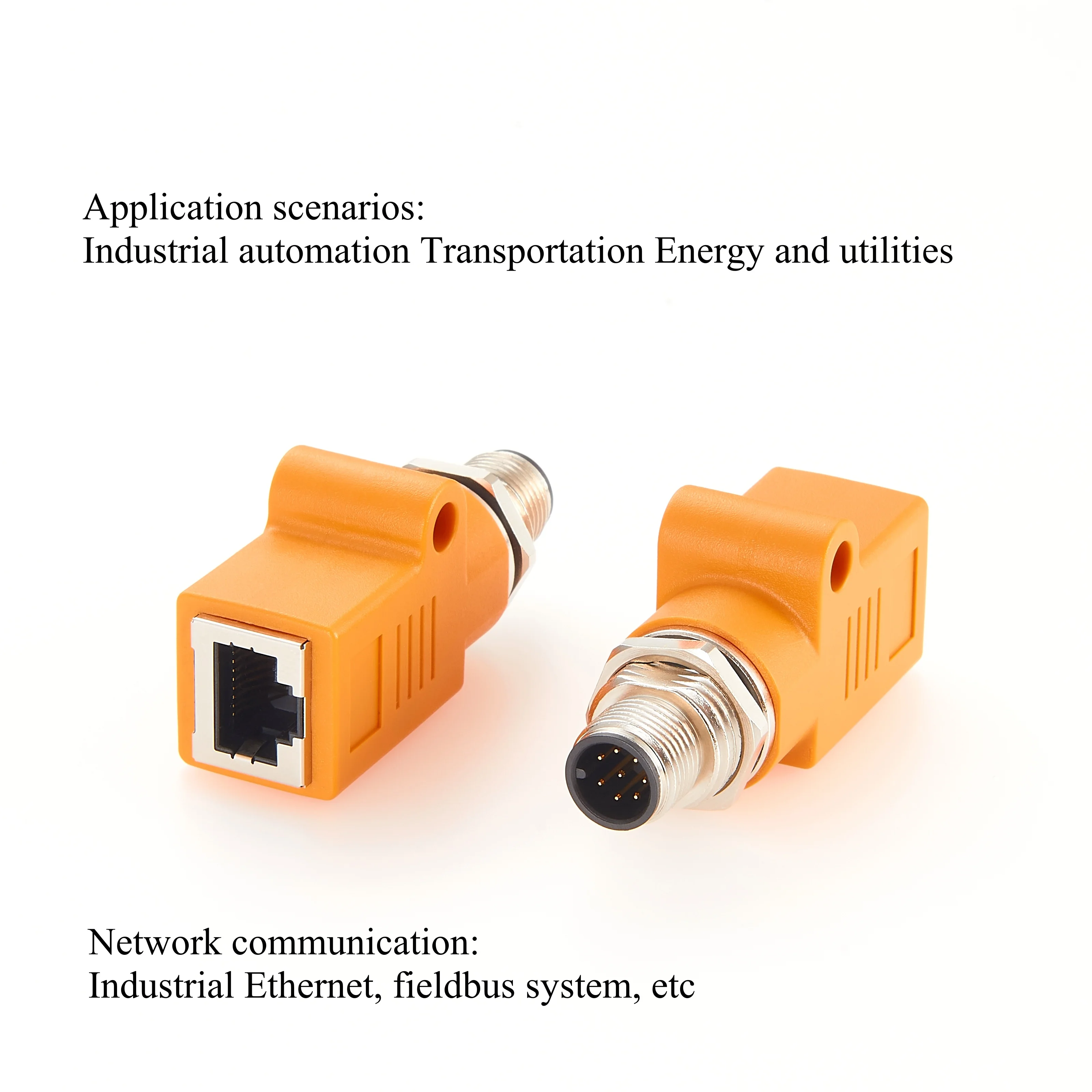 M12 A-Code 8-Pin auf RJ45 Ethernet-Adapter IP67 Paneelmontage-Durchgangsbuchse Rundsteckverbinder für Sensor-PLC – Detail 6